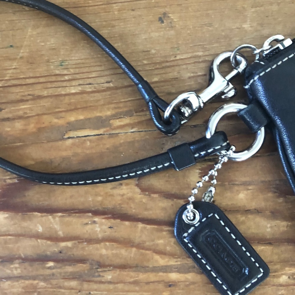 Black Coach wristlet - Picture 2 of 3